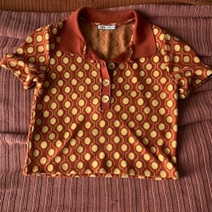 Zara cropped polo